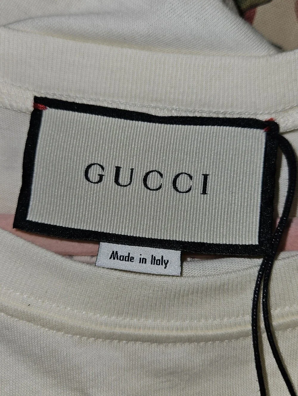 Gucci Cream Tee with Bold Orange Tiger Graphic